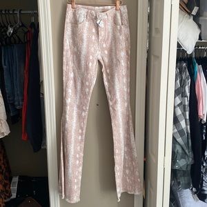 Pink Snakeskin Flare